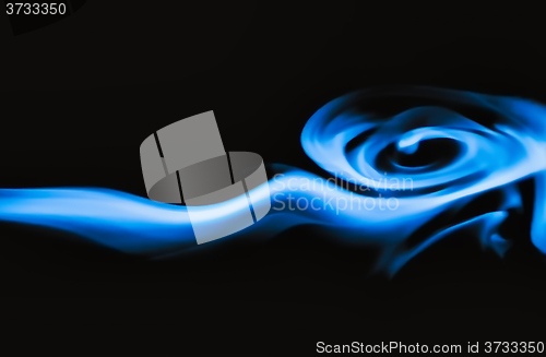 Image of Blue smoke on a black background