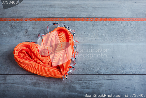 Image of Silk scarf in the form of heart