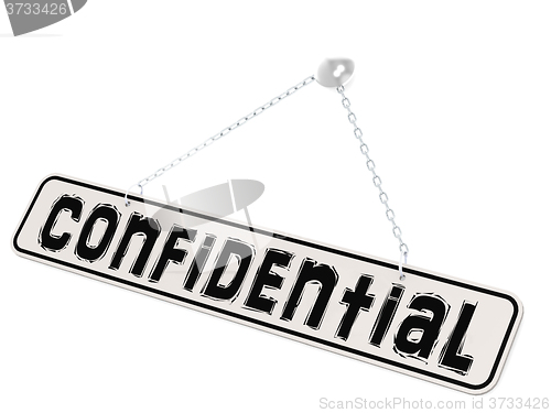 Image of Confidential banner on white background