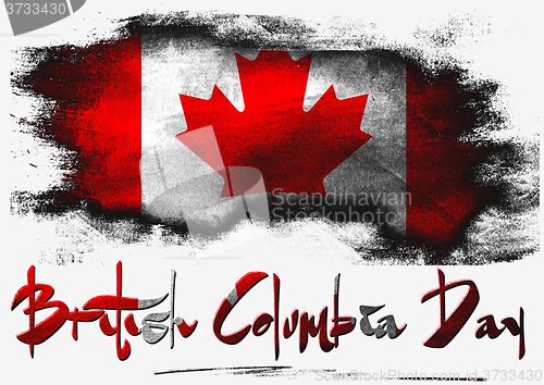 Image of British Columbia with Canada flag