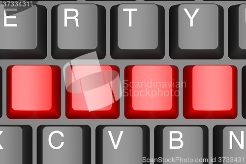 Image of Red blank keyboard