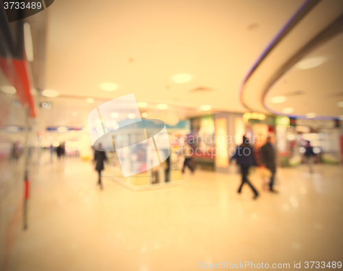 Image of Passage in shop out of focus