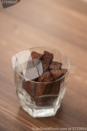 Image of Bread rusks in a glass