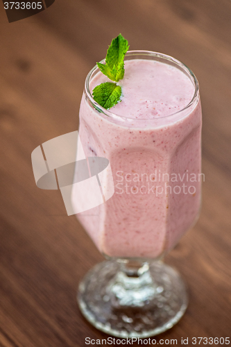 Image of Strawberry smoothie on  table