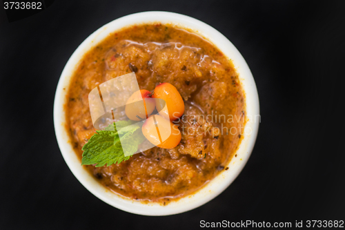 Image of tasty seabuckthorn sorbet jam