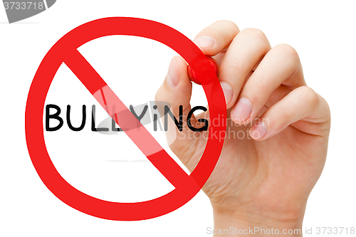 Image of Bullying Prohibition Sign Concept