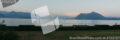 Image of Sunset on Italy lake