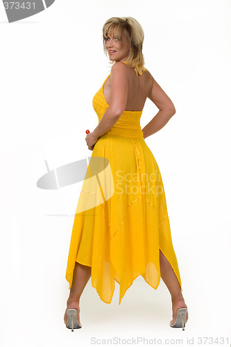 Image of Woman in yellow dress