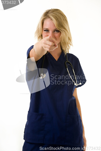 Image of Nurse pointing