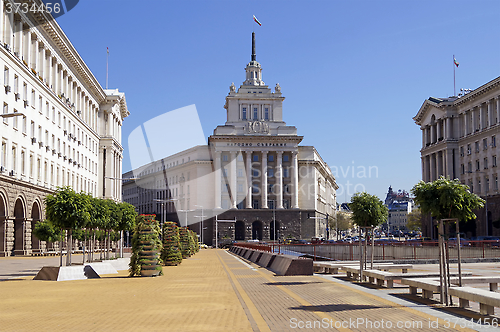 Image of Independence square in Sofia, Bulgaria 