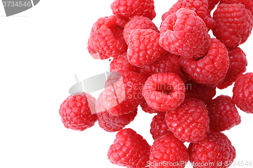 Image of fresh raspberries background\r\n