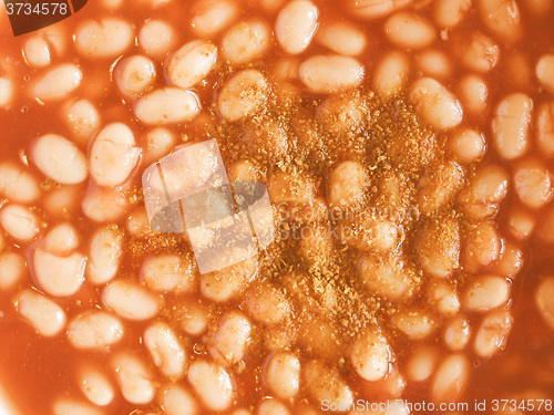 Image of Retro looking Baked beans