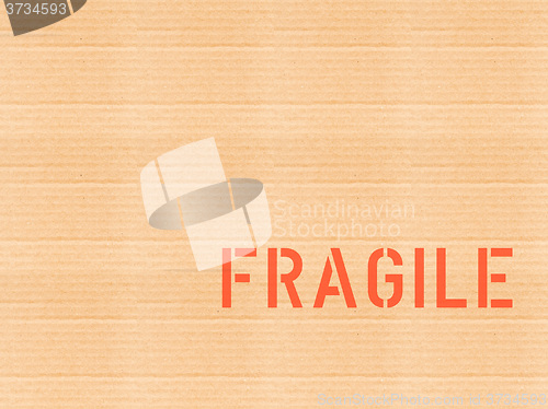 Image of  Fragile corrugated cardboard vintage