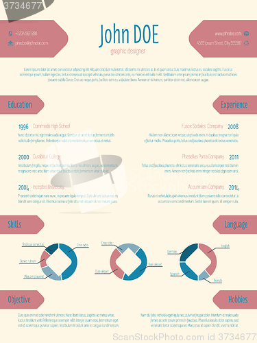 Image of Cool light modern resume cv template