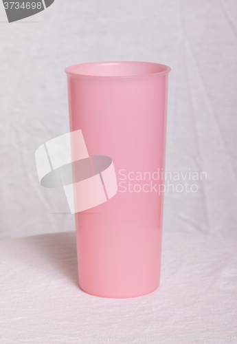 Image of Empty plastic cup isolated