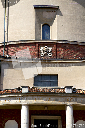 Image of rose window  italy  lombardy     in  the lonate ceppino old   ch