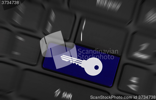 Image of Internet security key with lock icon