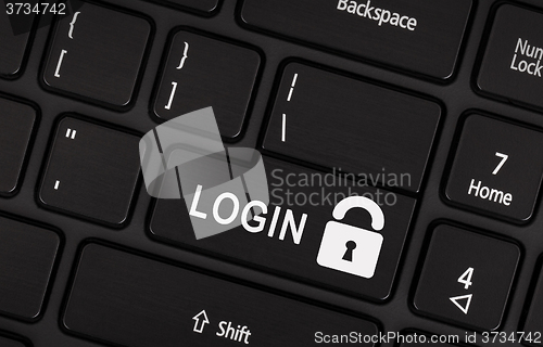 Image of Black login button