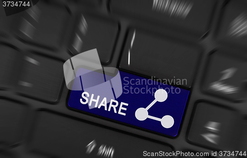 Image of Blue share button 