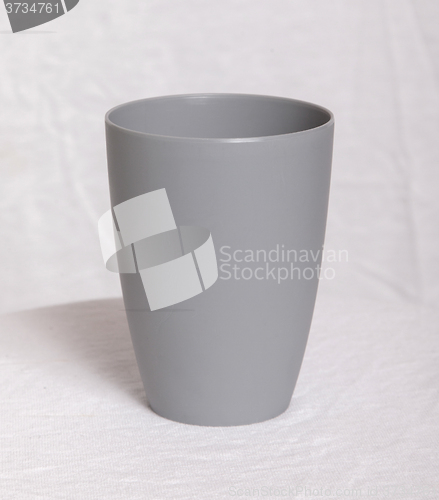 Image of Empty plastic cup isolated