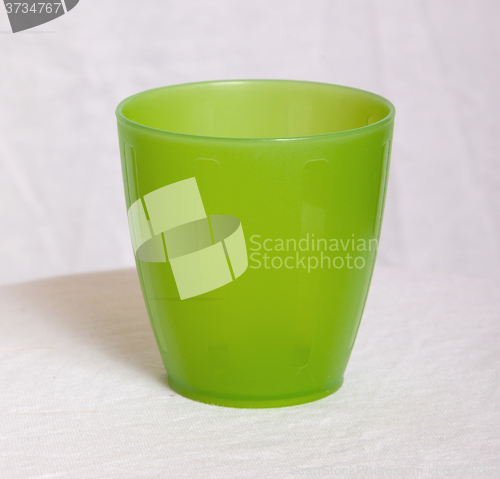 Image of Empty plastic cup isolated