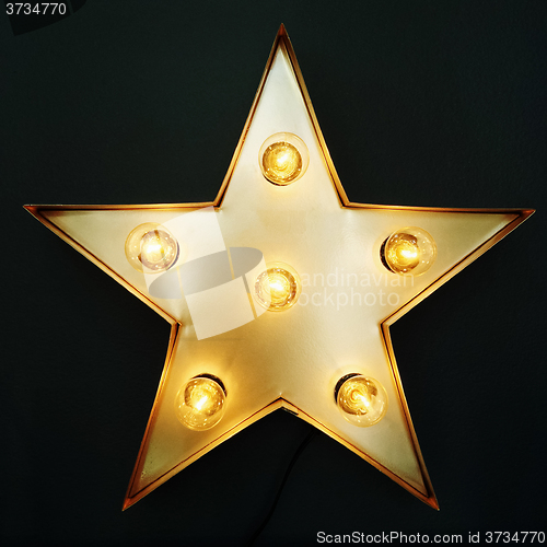 Image of Decorative star with light bulbs