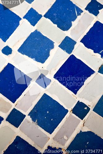 Image of line in morocco africa old tile and colorated floor ceramic abst