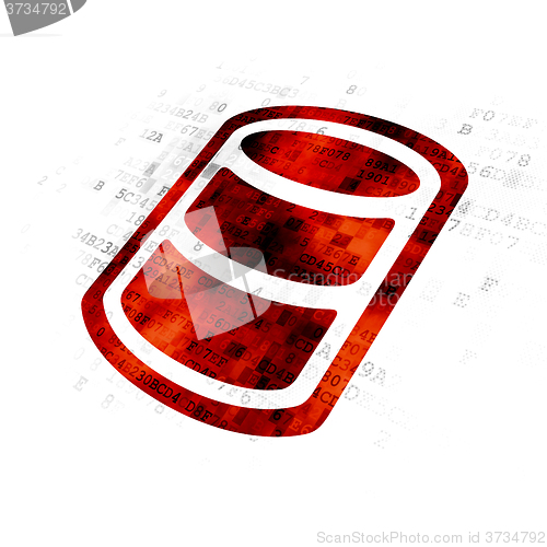 Image of Programming concept: Database on Digital background