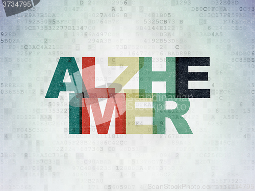 Image of Medicine concept: Alzheimer on Digital Paper background