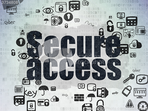 Image of Security concept: Secure Access on Digital Paper background