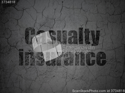 Image of Insurance concept: Casualty Insurance on grunge wall background