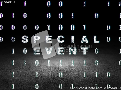 Image of Finance concept: Special Event in grunge dark room