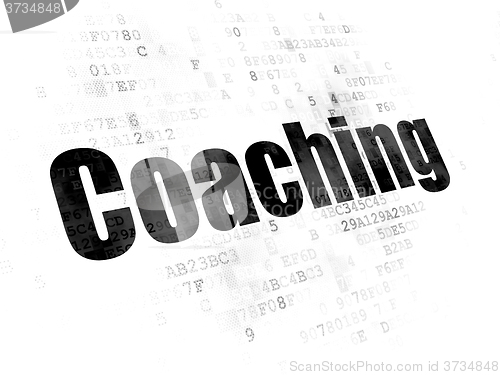 Image of Studying concept: Coaching on Digital background