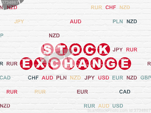 Image of Finance concept: Stock Exchange on wall background