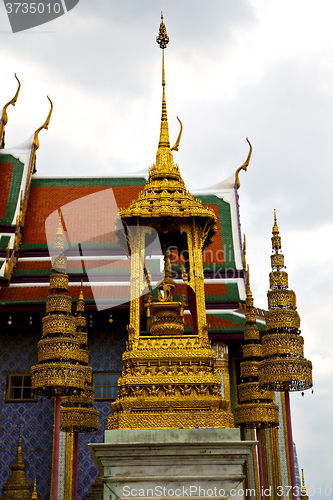 Image of  thailand asia   in  bangkok rain  temple abstrac 