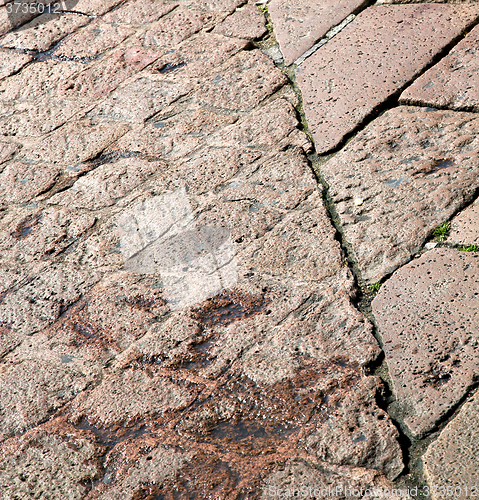 Image of sanpietrini  arsizio  stree    pavement of a curch and marble