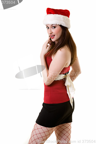 Image of Attractive lady Santa