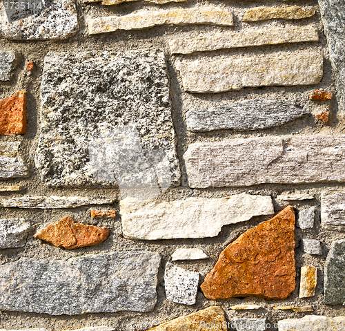 Image of brick in  sempione street italy  varese abstract    and marble