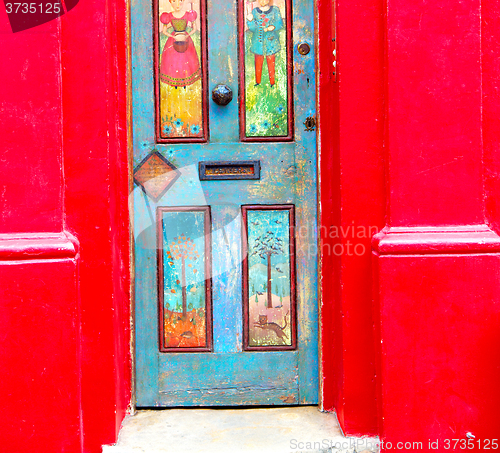 Image of notting   hill  area  in london england old suburban and antique