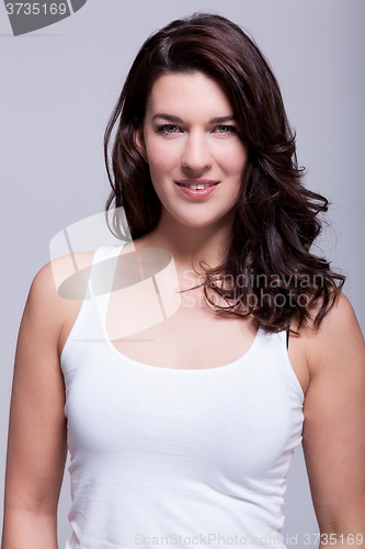 Image of Smiling attractive woman with a lovely smile