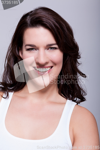 Image of Smiling attractive woman with a lovely smile