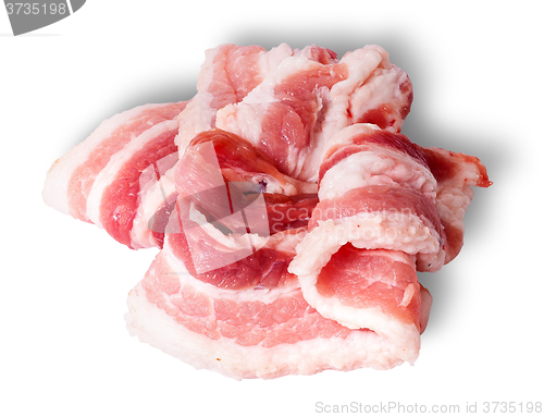 Image of Chaotic stacked strips of bacon