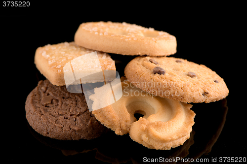 Image of Butter cookies on black