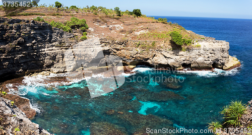 Image of coastline at Nusa Penida island