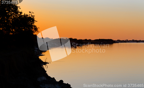 Image of African sunset on Zambezi