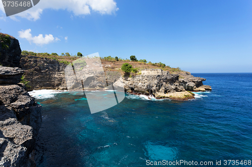 Image of coastline at Nusa Penida island