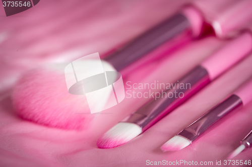 Image of pink professional cosmetic brush 