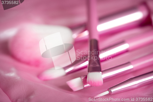 Image of pink professional cosmetic brush 