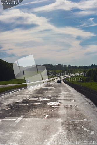 Image of Driving on an empty road