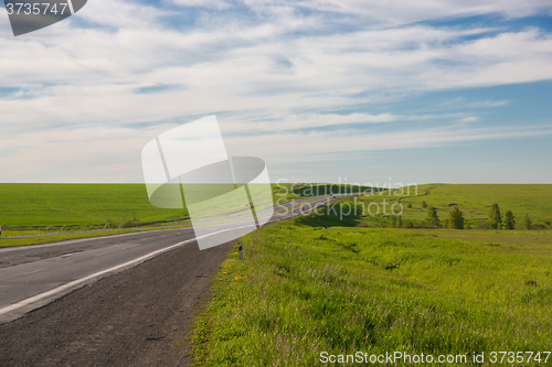 Image of Driving on an empty road